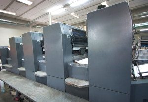 Newsletter printing on press